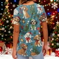thumbnail image 4 of Women's Christmas Scrubs Top Plus Size Short Sleeve Working Uniform with Xmas Graphic Christmas Working Scrub Shirts with Pockets, 4 of 5