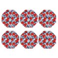 thumbnail image 2 of Pofeuu Leaves And Flowers Print Leather Coasters Set of 6, Round Cups Mugs Mat Pad for Home Kitchen Heat Resistant Drink Coasters,Octagon, 2 of 7