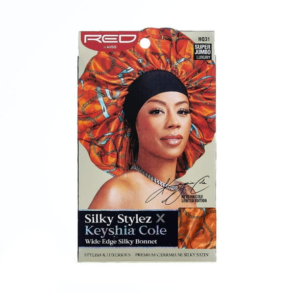 Red by Kiss Silky Stylez X Keyshia Cole Wide Edge Silky Bonnet Super Jumbo Luxury (HQ31)