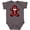 Charcoal Grey, variant on Inktastic Buffalo Plaid Gingerbread Man Boys or Girls Baby Bodysuit