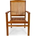 thumbnail image 5 of All Things Cedar TD24 Teak Stackable Outdoor Arm Chair - 25L x 23W x 37H, 5 of 5