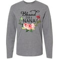 thumbnail image 3 of Inktastic Blessed to Be a Nana with Pink Flowers Long Sleeve T-Shirt, 3 of 5