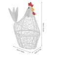 thumbnail image 2 of MLINS Chicken Egg Basket Holder Metal Wire Fresh Egg Gathering Basket in Decorative Chicken Shaped Design, 2 of 8