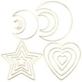 thumbnail image 4 of 12Pcs Bricolage Anneau de Capteur de Rêve en Forme de Lune en Forme de Coeur d'Étoile, 4 of 9