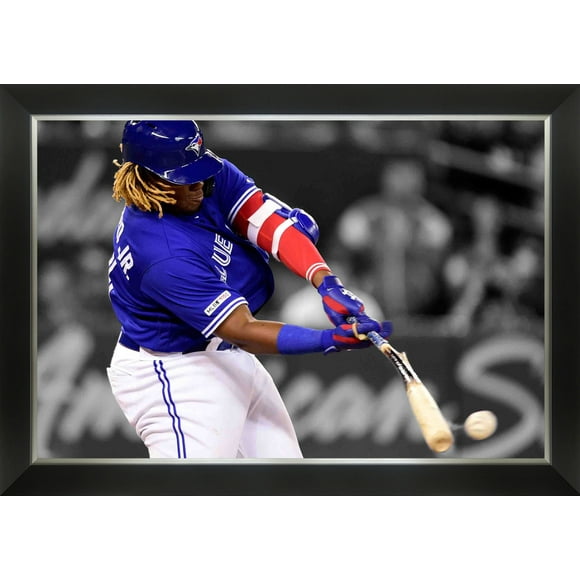 Vladimir Guerrero Jr. Framed Canvas - Bat Breaking Hit - Toronto BJs