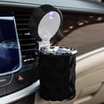 thumbnail image 1 of Clearance! Diamond Facets Exquisite Ashtray Car Ashtray Car Ashtray With LED Light Car Ashtray Solar Energy Black White Gift Deal of Day Deal ofthe Day #21, 1 of 7