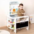 thumbnail image 4 of Trendix Grocery Store Checkout Counter with Shopping Cart, Wooden Grocery Store Playset, Pretend Play Store, Snack Model, 4 of 7