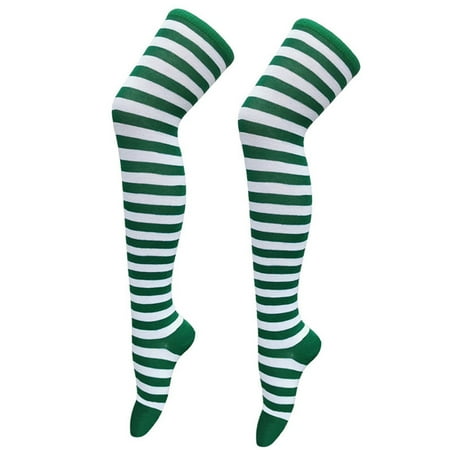 Christmas Thigh High Garter High Long Stockings Christmas Stockings Large Over Knee Socks Knee Nylons for Women Christmas Lingerie for Women with Garter And Stockings Party Knee Hi