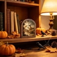 thumbnail image 6 of Witch Arched Wood Frame Tabletop Decor, Rustic Halloween Wall Art, Warm Spooky Artwork for Shelf Styling, Desk Decor, Living Rooms, Walls, 8.9 X 7.2 Inch, 6 of 7