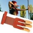 thumbnail image 4 of Three Finger Guard, Three Finger Archery Glove Comfortable Wear Adjustable Artificial Leather  for Outdoor Use for Targeting, 4 of 8