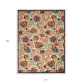 thumbnail image 3 of 10' X 13' Beige Orange And Red Toile Non Skid Indoor Outdoor Area Rug, 3 of 7