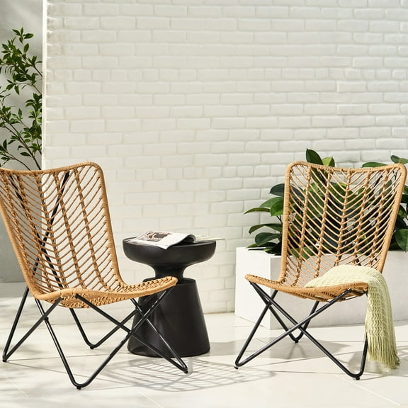 Brown Patio Chairs - Of 2 With A Build Chair Outdoor Furniture Chairs, And Stylish, 24.38"w X 34.19"d 36.4"h, 400 Lbs Weight Capacity