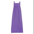 thumbnail image 5 of qolati Women Bib Overall Dress Jumpsuits Babydolls Midi Dress Stripe Printed Sleeveless Straps Suspender Casual Dresses, 5 of 6