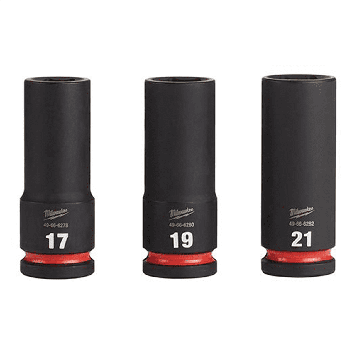 MIlwaukee 3PC SHOCKWAVE Impact Duty 1/2" Drive Metric Deep 6 Point Socket Set