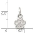 thumbnail image 3 of Sterling Silver Polished and Textured Paw Print Charm Pendant, 3 of 4