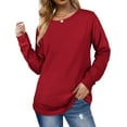 thumbnail image 4 of Sweatshirts for Women Crewneck Casual Long Sleeve Shirts Tunic Tops, 4 of 9