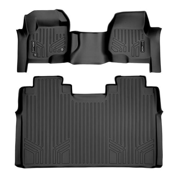 SMARTLINER 2 Rows Custom Fit Floor Liners Compatible with 2017 - 2025 Ford F-250 Super Crew