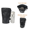 thumbnail image 2 of Saddle Water Bottle Holder with Pocket, Saddlebags for Horses with Adjustable Strap, Horse Riding Accessory, Easy to Attach, Black, 2 of 5
