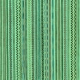 thumbnail image 1 of Ahgly Company Machine Washable Indoor Square Abstract Turquoise Blue Modern Area Rugs, 4' Square, 1 of 4