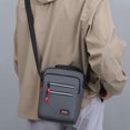 thumbnail image 4 of Men's Canvas Chest Rucksack with Adjustable Shoulder Strap, Multi-Compartment Lightweight Crossbody Bag for Sports Travel Gym & Daily Commute, 4 of 6