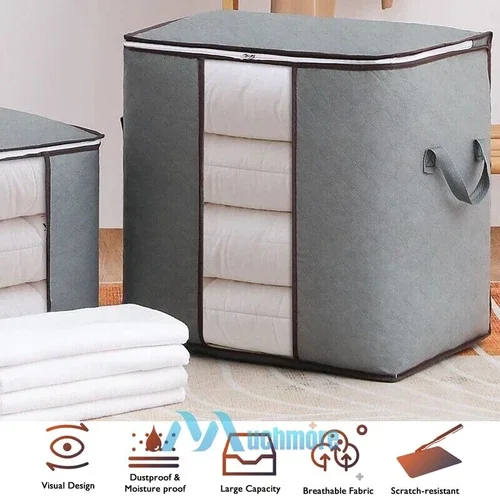Anti Dust Large Capacity Clothes Storage Bag Organizer Thick Fabric Clear Window