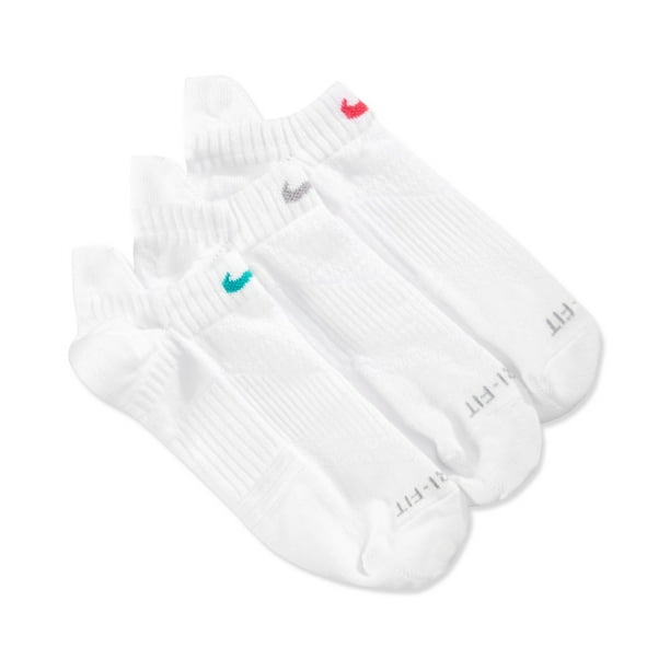 Calcetines Nike Dri Fit No Show para mujer paquete de blanco