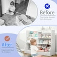 thumbnail image 6 of MIDOQIN Toy Storage Organizer, Wood Kids Bookshelf with 5 Storage Cubbies Multifunctional Toddler Bookcase Storage Chest, 6 of 9