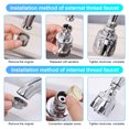 thumbnail image 6 of 2X 360 Degree Rotating Faucet Kitchen Sink Tap Head Water Saving Sprayer Filter, 6 of 8