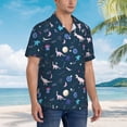 thumbnail image 5 of Daiia Space Dinosaur Hawaiian Shirt for Men Gentle Cotton Regular Short Sleeve Casual-Medium, 5 of 9
