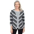 thumbnail image 1 of Alfred Dunner Womens Petite Chevron Stripe Two For One, 1 of 6