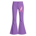 thumbnail image 4 of XINXIAOO Girls Flare School Uniform Pants Elastic Waist Drawstring Trousers Comfort Girls Back to School Clothes 7-8 Years, 4 of 5
