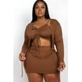 thumbnail image 4 of Plus Women Three-Piece Skirt Set - With Cardigan, 4 of 4