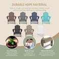 thumbnail image 5 of WestinTrends Highland Outdoor Patio HDPE Adirondack Chairs With Cup Holders (Set of 2), Weathered Wood, 5 of 14