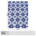 thumbnail image 4 of WYYP Blue and White Porcelain Chinaware Print Flannel Blanket Throw Blanket for Bed,Sofa,Couch,Travel,Camping White, 4 of 6
