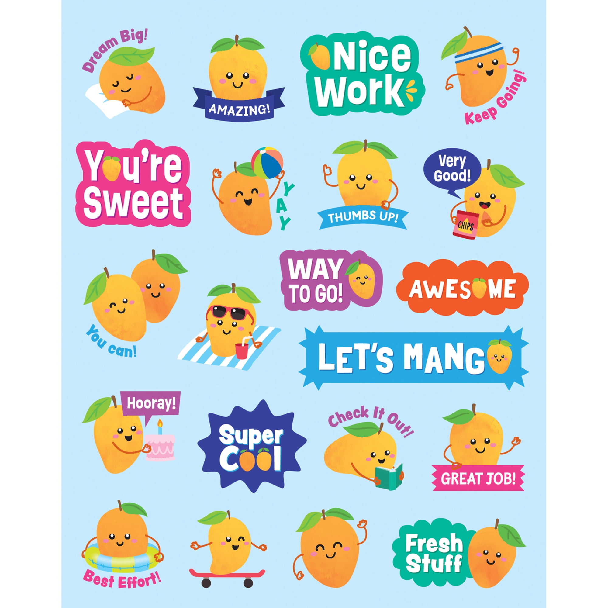 Teacher Created Resources Mango Smelly Stickers, 126 Per Pack, 6 Packs