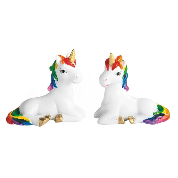 FC Design 2-PC Unicorn with Rainbow Mane Set 3.25"W Figurine Statue Sculpture Ornament Decoration Home/Room Decor and Unique Gift Ideas for Housewarming, Holidays and Birthdays