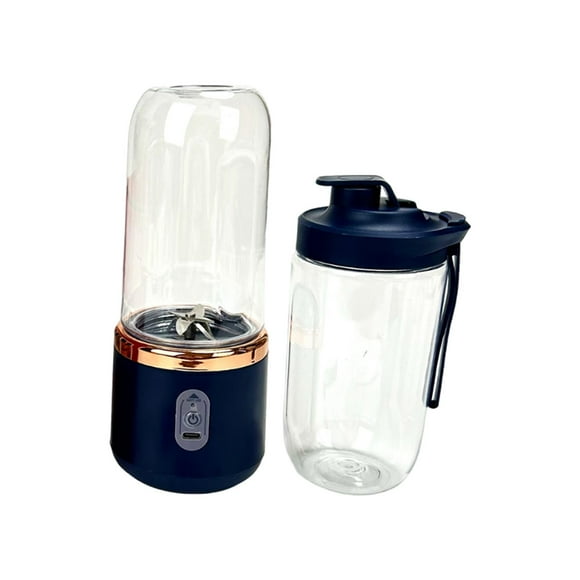 Licuadora portátil Mini licuadora Botellas, Jugo, Recargable, Mezclador de frutas, Licuadora eléctrica Taza para deportes al aire libre en interiores Copa doble