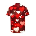 thumbnail image 4 of BiZtdJrK Button Down Shirt Men Short Sleeve, Valentine's Gift Fashion Print Dressy Turndown Collar Tshirts Holiday Beach Blouses Multicolor S, 4 of 6