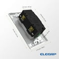 thumbnail image 4 of ELEGRP GFCI Outlet 15/20 Amp, Self-Test GFI Electrical Outlet with Thinner Design, TR Tamper Resistant GFCI Receptacle, Ground Fault Circuit Interrupters with Wall Plate, UL Listed, Black, 4 of 9