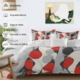 thumbnail image 3 of Black Red Visual Arts 4 Piece Duvet Cover Set Twin Size Abstract Modern Art Soft Bedding Set Comforter Cover, 1 Duvet Cover 1 Flat Sheets and 2 Pillowcases, 3 of 9