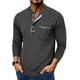 thumbnail image 1 of pstuiky manga larga de hombre, Cárdigan informal de color liso para hombre, con botones, bolsillo y mangas largas y cuello redondo camisetas de hombre xl, 1 of 7