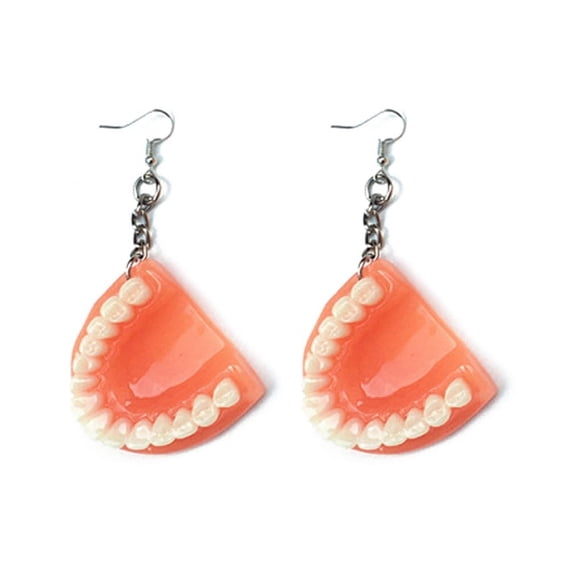 ZPAQI Novelty Dental Teeth Earrings Funny 3D Tooth Model Hook Earrings Jewelry Decor