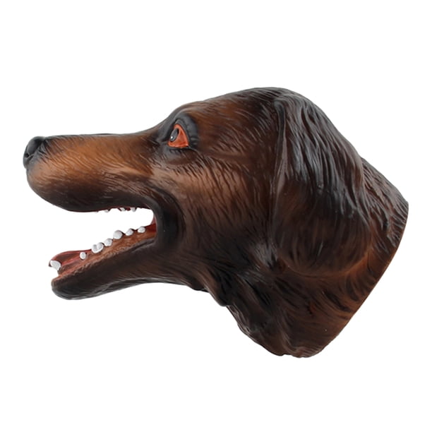 Animales realistas Guantes Marionetas de mano Juego de goma suave Perro Sunnimix Cabeza de dinosaurio de goma suave