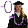 thumbnail image 2 of 2026 Graduation Ribbon Lei Necklace Class Of 2026 Grad Ribbon Money Lei Double Braided Graduation Lei Necklace Party Supplies 47.2in Multi Color, 2 of 6