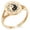 Rose Gold, variant on Stainless Steel Sacred Lotus Yin Yang Minimalist Oval Top Polished Statement Signet Ring