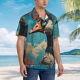 thumbnail image 3 of Susaid Blue Watercolor Duck Print Hawaiian Shirts for Men Women,Hawaiian Summer Short-Sleeve Casual Relaxed-Fit Button-Down,3X-Large, 3 of 7