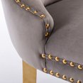thumbnail image 5 of Velvet Upholstered Dining Chair, Tufted Back, Chrome Legs, Set of 2, 5 of 11