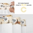 thumbnail image 2 of No Hook Shower Curtain with Snap in Liner, Western Cowboy on Horse Waterproof Bath Curtain Double Layers with See Through Top Window, Watercolor Desert Art Hotel Shower Curtains 72x84in, 2 of 9
