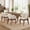Beige, variant on Vknow Wooden Dining Chairs, Linen Upholstered Dining Room Chairs with Solid Rubberwood Legs, Set of 2, Beige