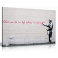 thumbnail image 4 of Banksy What We Do In Life Echoes In Eternity graffiti canvas Wall Art Print (36x24in), 4 of 4